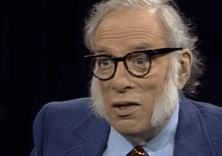 Isaac Asimov durante una intervista.