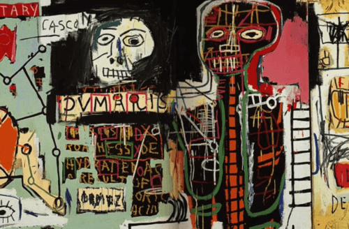 Un esempio della pittura di Basquiat.