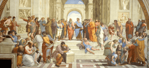 La Scuola di Atene, dipinto di Raffaello.