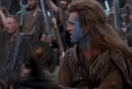 Scena tratta da Braveheart di Mel Gibson.