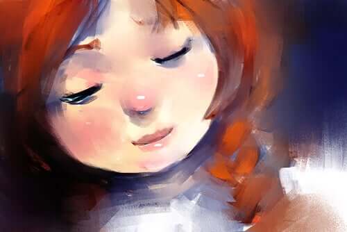 Dipinto di una bambina.