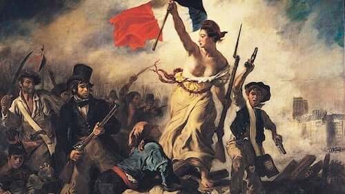 La Libertà che guida il popolo di Eugène Delacroix.
