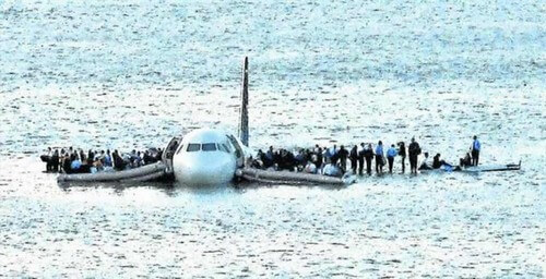 Atterraggio sul fiume Hudson.