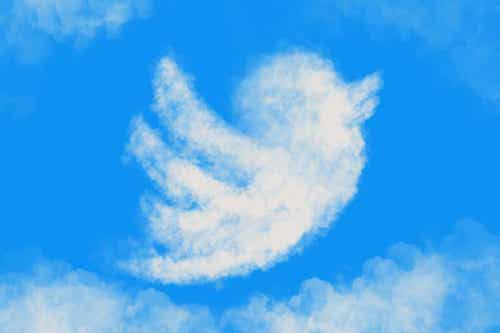 Nuvola che rappresenta il logo di twitter.